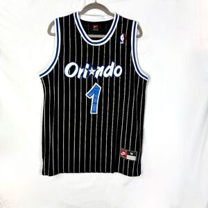 Orlando Magic Basketball Jersey M Hardaway No 1 Throwback Mens Black Excellent